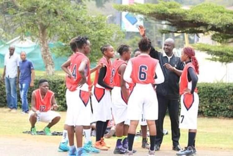 UON BASKETBALL WOMEN DYNAMITES IN ACTION DURING THE MADGOAT COMPETITION AT NYAYO NATIONAL STADIUM BASKETBALL PITCH