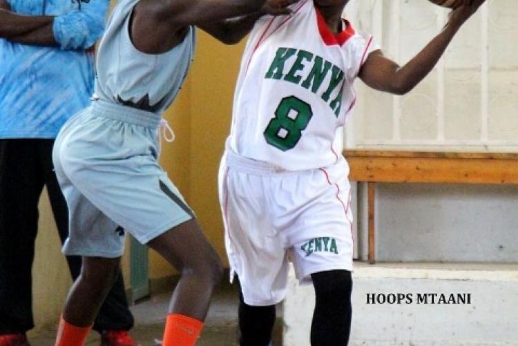 UON BASKETBALL WOMEN DYNAMITES IN ACTION DURING THE MADGOAT COMPETITION AT NYAYO NATIONAL STADIUM BASKETBALL PITCH