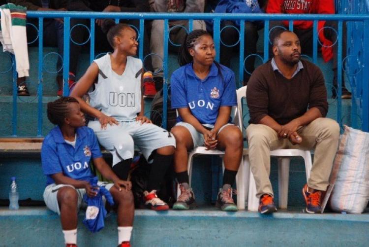 UON BASKETBALL WOMEN DYNAMITES IN ACTION DURING THE MADGOAT COMPETITION AT NYAYO NATIONAL STADIUM BASKETBALL PITCH