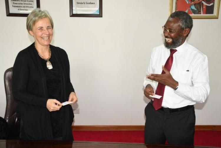 A courtesy call to the University of Nairobi Vice Chancellor, H. E. Luisa Fragoso, Head of Missions