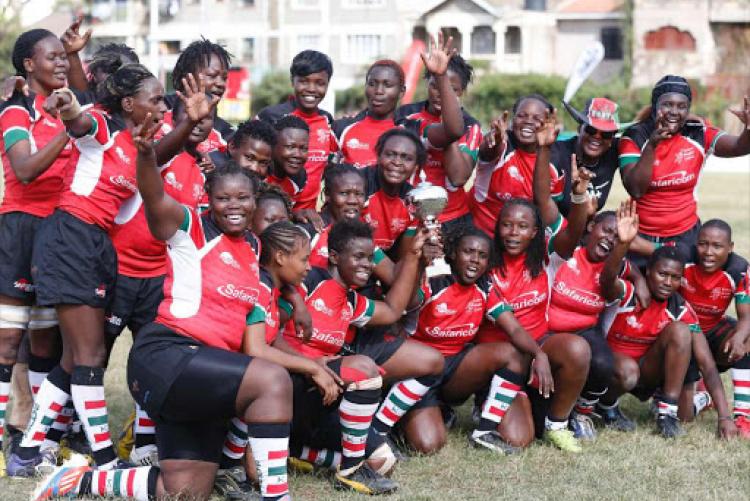 Kenya's female rugby players