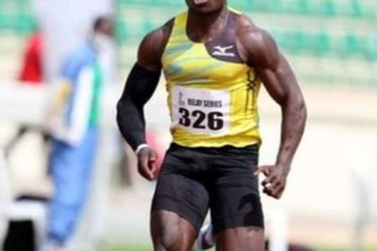 Ferdinard during the second leg of Athletics Kenya Relays Series 