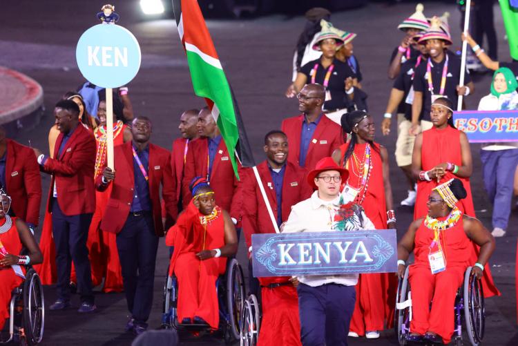 Good looking Team Kenya stand out at Commonwealth opening ceremony at Birmingham 30th July 2022