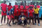 UoN Volleyball Team pose for a group photo after emerging a winner