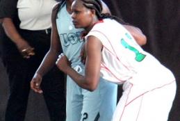 UON BASKETBALL WOMEN DYNAMITES IN ACTION DURING THE MADGOAT COMPETITION AT NYAYO NATIONAL STADIUM BASKETBALL PITCH