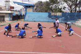 UoN Basketball women Team Dynamites , Training for KBF Games at Nyayo in March 2020