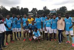 UoN Mombasa Campus  Football Team at School of Business Ground on Feb 2020, during the Mombasa Campus External Fixture.