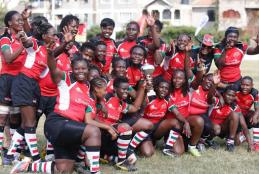 Kenya's female rugby players