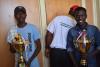Table tennis captain with the trophy