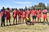 Volleyball men team pose for a photo