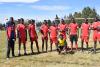 Volleyball men team pose for a photo