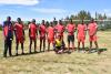 Volleyball men team pose for a photo